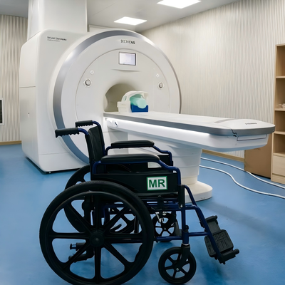 3 테슬라 안전 접이식 프레임과 가벼운 알루미늄으로 MRI 안전 비 자석 교통 휠체어