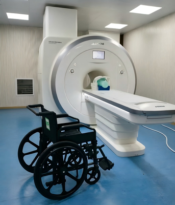 460mm 좌석 크기와 3.0T MRI 룸에 알루미늄 합금 프레임과 함께 접힌 MRI 호환 휠체어