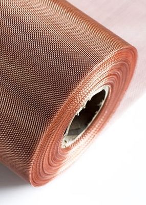 Corrosion Resistant Flat Wire Copper Wire Mesh / Rf Shielding Mesh 1m Roll